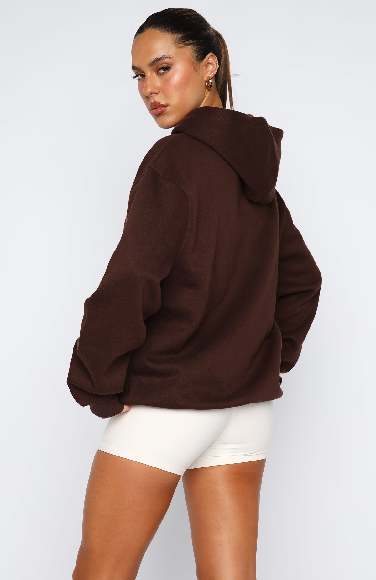 Winning Team Oversized Hoodie Chocolate | White Fox Boutique US