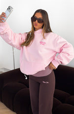With Love Always Oversized Hoodie Baby Pink | White Fox Boutique US