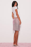 Wild Pulse Embellished Midi Skirt Baby Pink