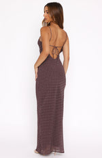 Lost Stars Maxi Dress Chocolate Polka Dot