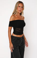 Show Out Mesh Top Black