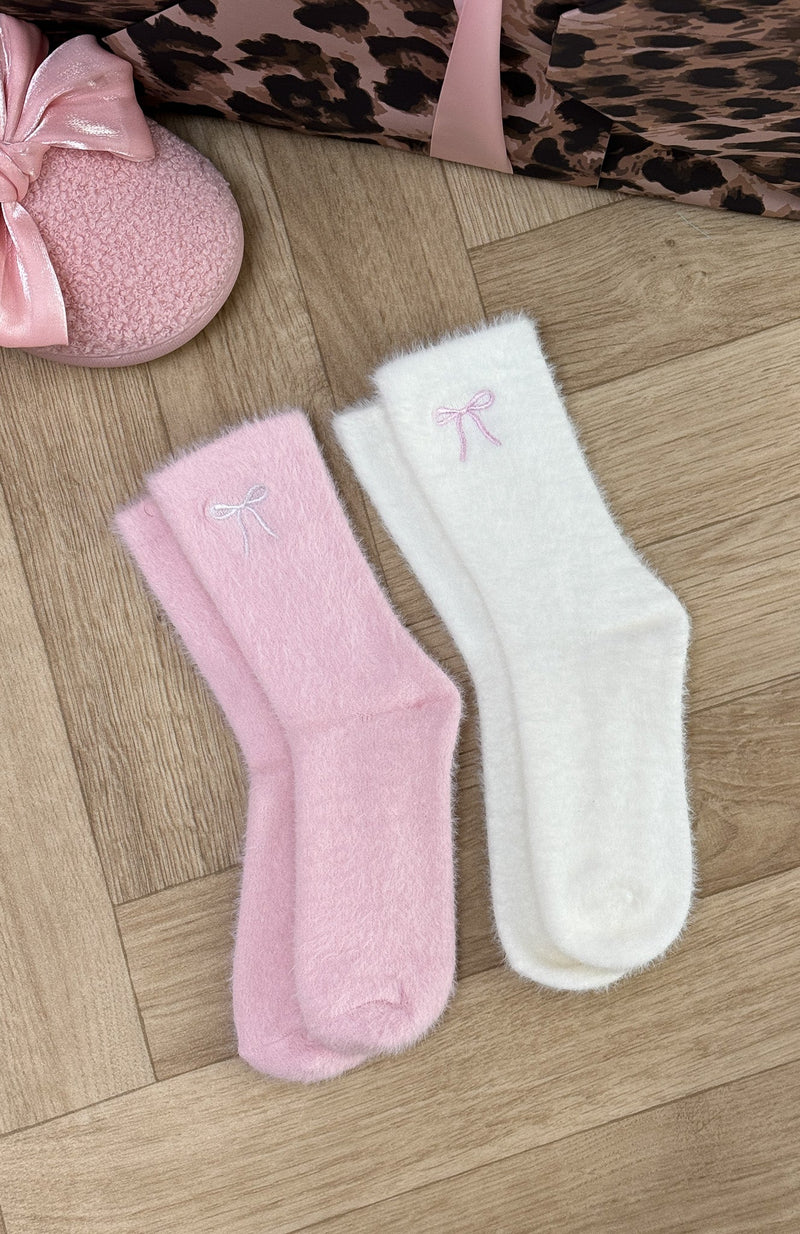 Dream Sequence 2 Pack Socks White/Pink