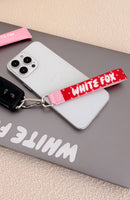 Standing Out Strap Keychain Red Hearts