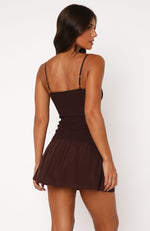 Nothing Is Over Mini Dress Chocolate