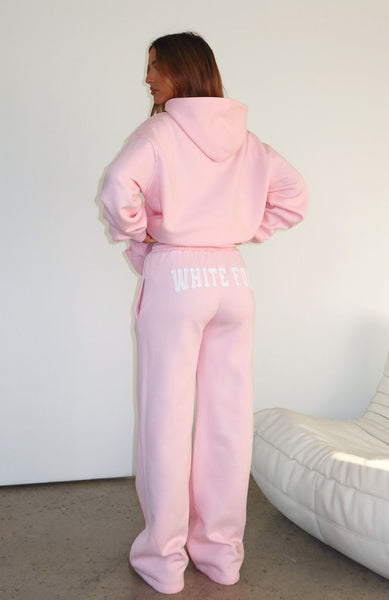 Shout It Out Wide Leg Sweatpants Pink | White Fox Boutique US