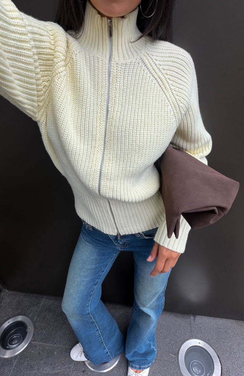 Yelena Knit Cardigan Lemon