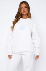 Sweet Edition Oversized Sweater Grey Marle