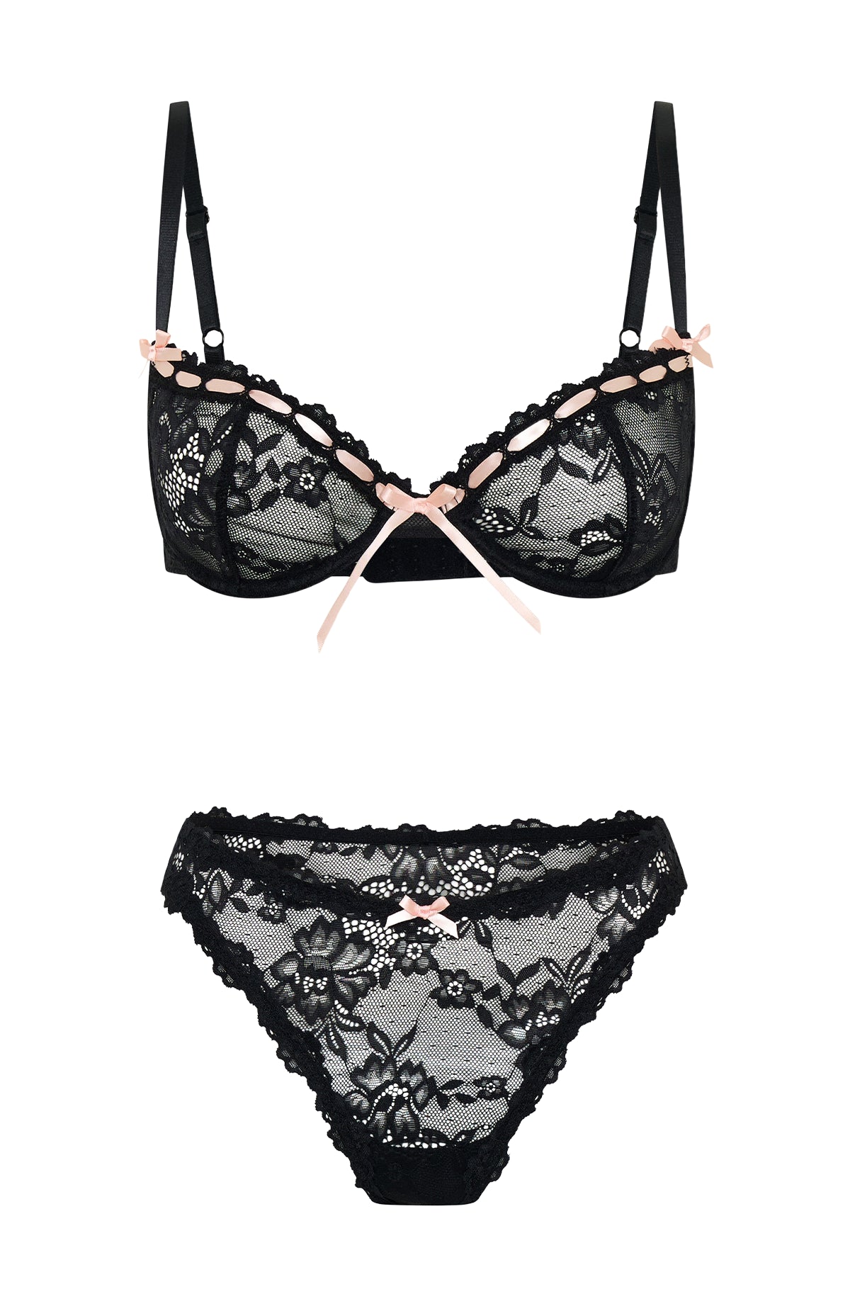 Darling Desire Lingerie Set Black | White Fox Boutique US