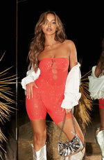 Body To Body Playsuit Flame