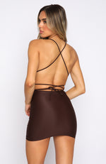 Call Me Later Mini Dress Chocolate