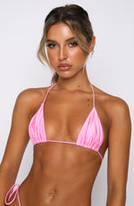 Dubai Bikini Top Shiny Pink