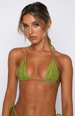 All Summer Long Bikini Top Shiny Olive
