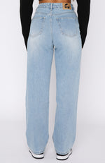 One Call Away High Rise Straight Leg Jeans Vintage Mid Blue