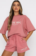Step Back Oversized Tee Berry