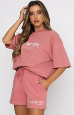 Step Back Oversized Tee Berry
