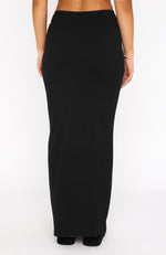 iiort】Maxi Skirt Black | ladesom.com.br