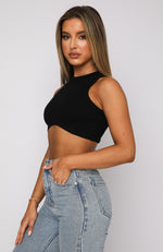 Commit To Me Crop Black