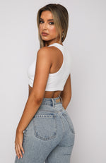 Commit To Me Crop White