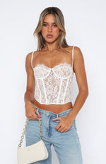 Dreamy Moments Lace Bustier White