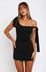 Tie The Knot Mini Dress Black