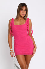 Don't Tell Me Now Mini Dress Hot Pink
