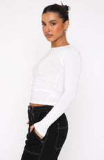 Only For Tonight Long Sleeve Top White | White Fox Boutique US