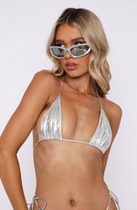 Rancho Mirage Bikini Top Silver