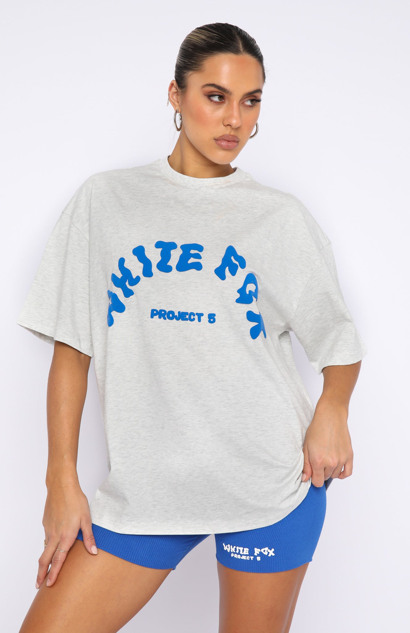 Project 5 Oversized Tee Gravity Grey | White Fox Boutique US