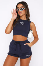 As Seen On Relaxed Lounge Shorts Navy