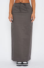 Street Style Maxi Skirt Charcoal