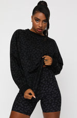 Team Camo Oversized Sweater Midnight Camo