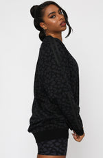 Team Camo Oversized Sweater Midnight Camo