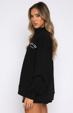 The Highest Demand Zip Front Sweater Black