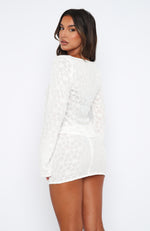 Hearts Don't Break Mini Skirt White