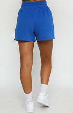 Check It Out Lounge Shorts Electric Blue - White Fox Boutique Shorts - XS - Shop with Afterpay