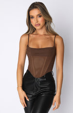 Out Of Focus Bustier Chocolate