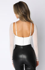 More Than Basic Long Sleeve Bustier White