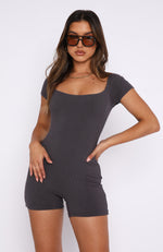 Places To Be Playsuit Charcoal