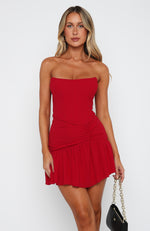 Chase Me Forever Mini Dress Red