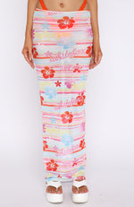 Wanderlust Mesh Maxi Skirt Tropical Horizon
