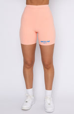 Offstage Ribbed Bike Shorts Apricot Ice