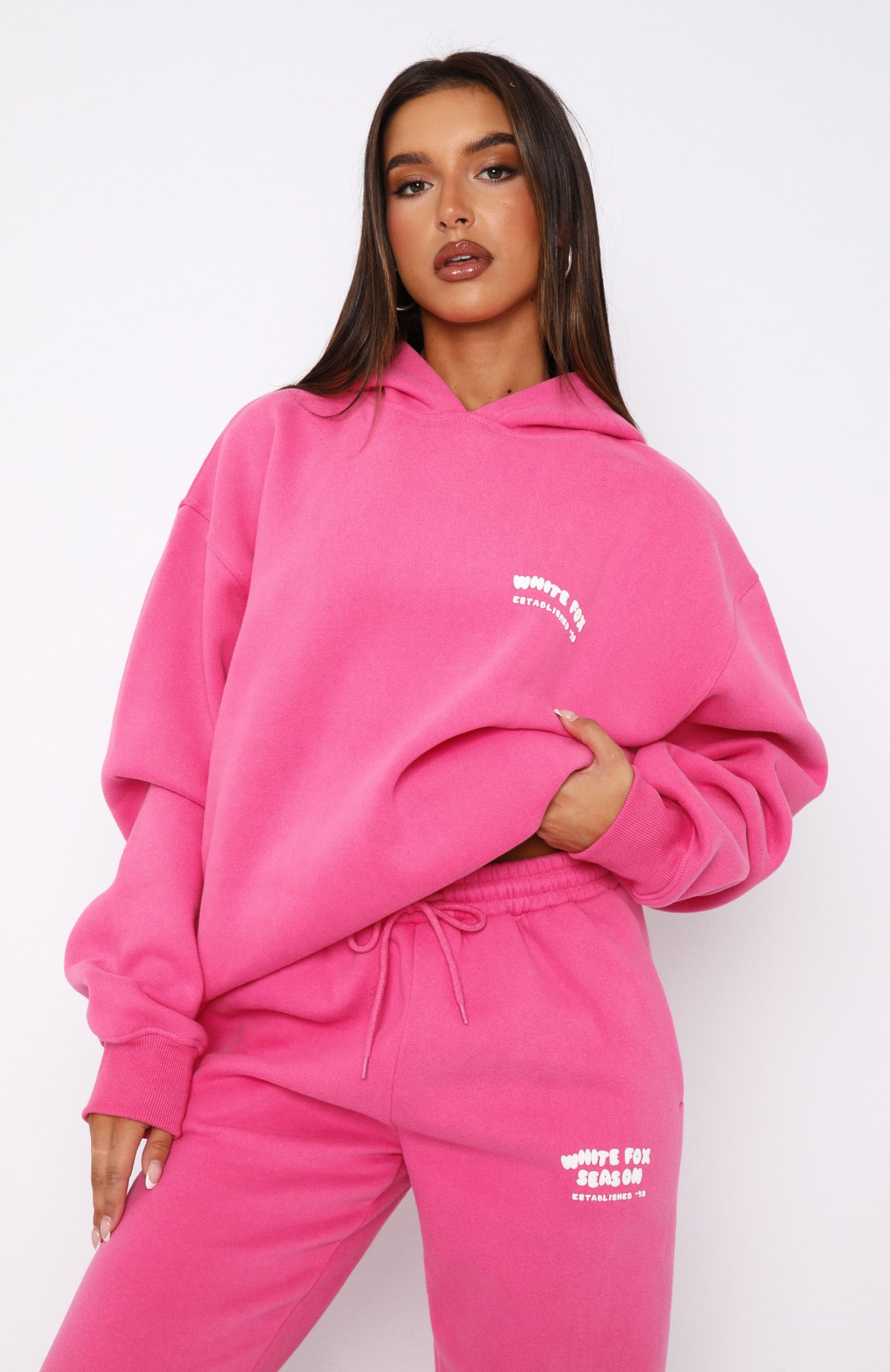 The Main Season Oversized Hoodie Hot Pink | White Fox Boutique US