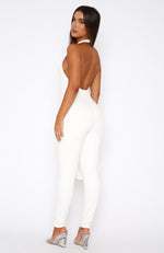 Always Be My Baby Jumpsuit White