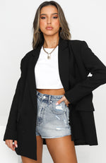 Chain Reaction Oversized Blazer Black