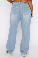 With You Low Rise Wide Leg Jeans Vintage Mid Blue