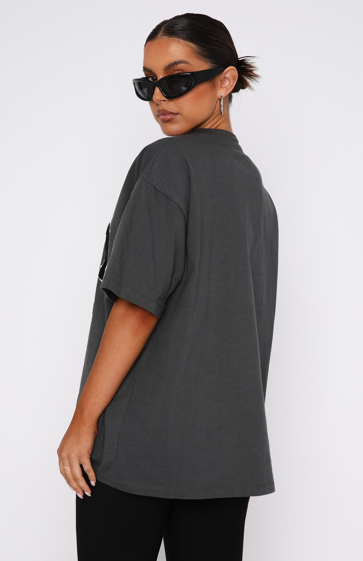 Give It Away Oversized Tee Charcoal | White Fox Boutique US