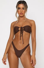 Summer Sea Bikini Top Chocolate