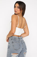 Out Of Focus Bustier White