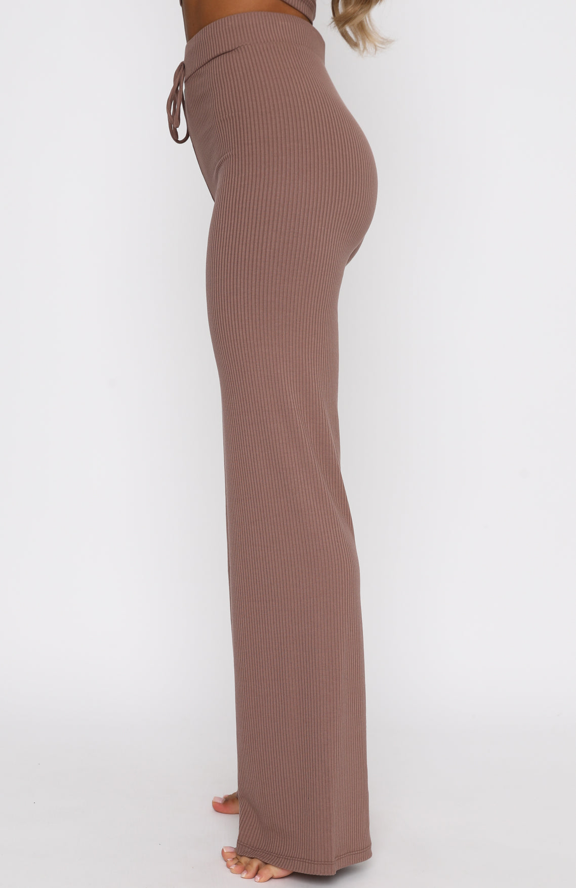 Adore You Ribbed Pants Chocolate | White Fox Boutique US