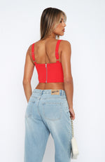 Stay Tonight Bustier Red
